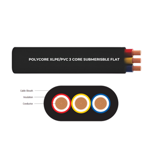 POLYCORE XLPE/PVC 3 CORE SUBMERISBLE FLAT